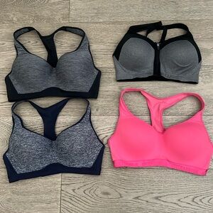 Bundle of 4 high support sports bras - Size 36C - very good condition.